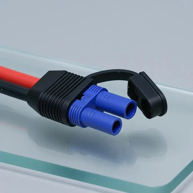 100W EC5 Motorcycle Emergency Start Wire High-power 10AWG Silicone Line EC5 Male Female Plug To O-type Terminal Connection Cable