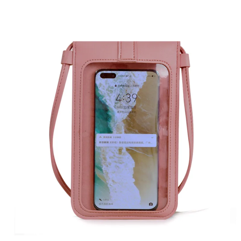 Telefon z ekranem dotykowym torba Crossbody torby kobiety RFID wielofunkcyjny portfel na ramię Mini damska torba mobilna etui z miejscem na karty