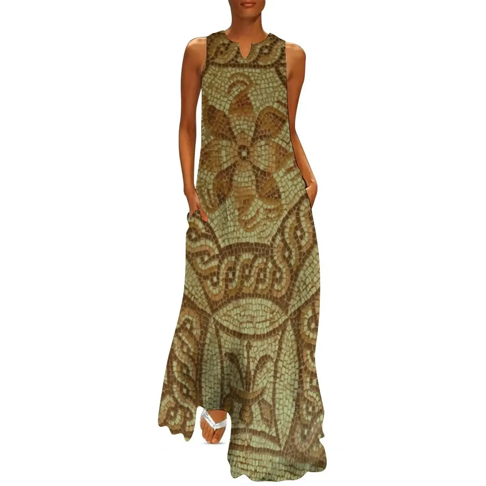 

Ancient Roman mosaic flooring Long Dress summer dresses womens 2025 women's luxury party dress woman dress