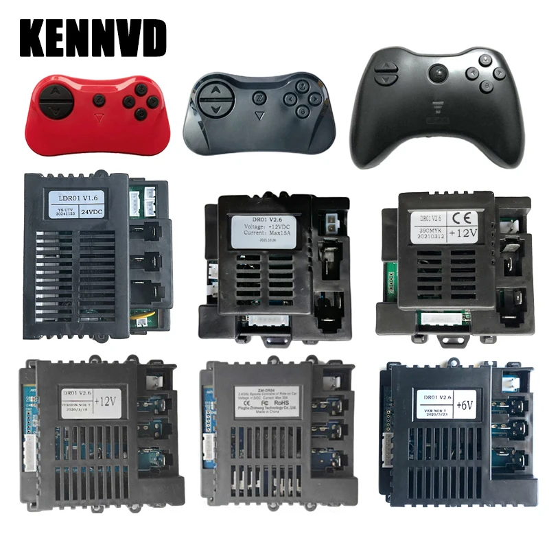 6V 12V ZM-DR01 DR04 V2.6 24V LDR01 V1.6 어린이 전기 자동차 원격 제어 및 수신기 연, 자동차 마더 보드 타기