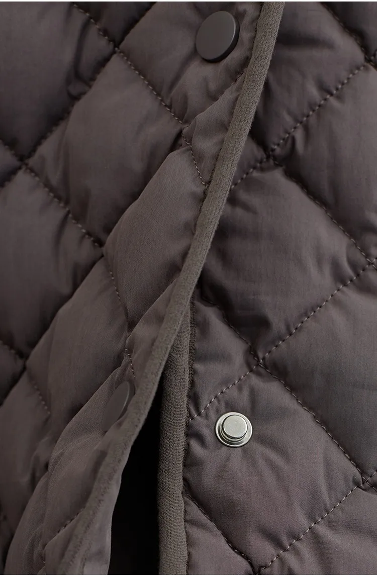 Large-Scale Turtle Back Style 90% White Duck down Lightweight Classic Quilted Pattern down Jacket 2025 Autumn Winter New Top
