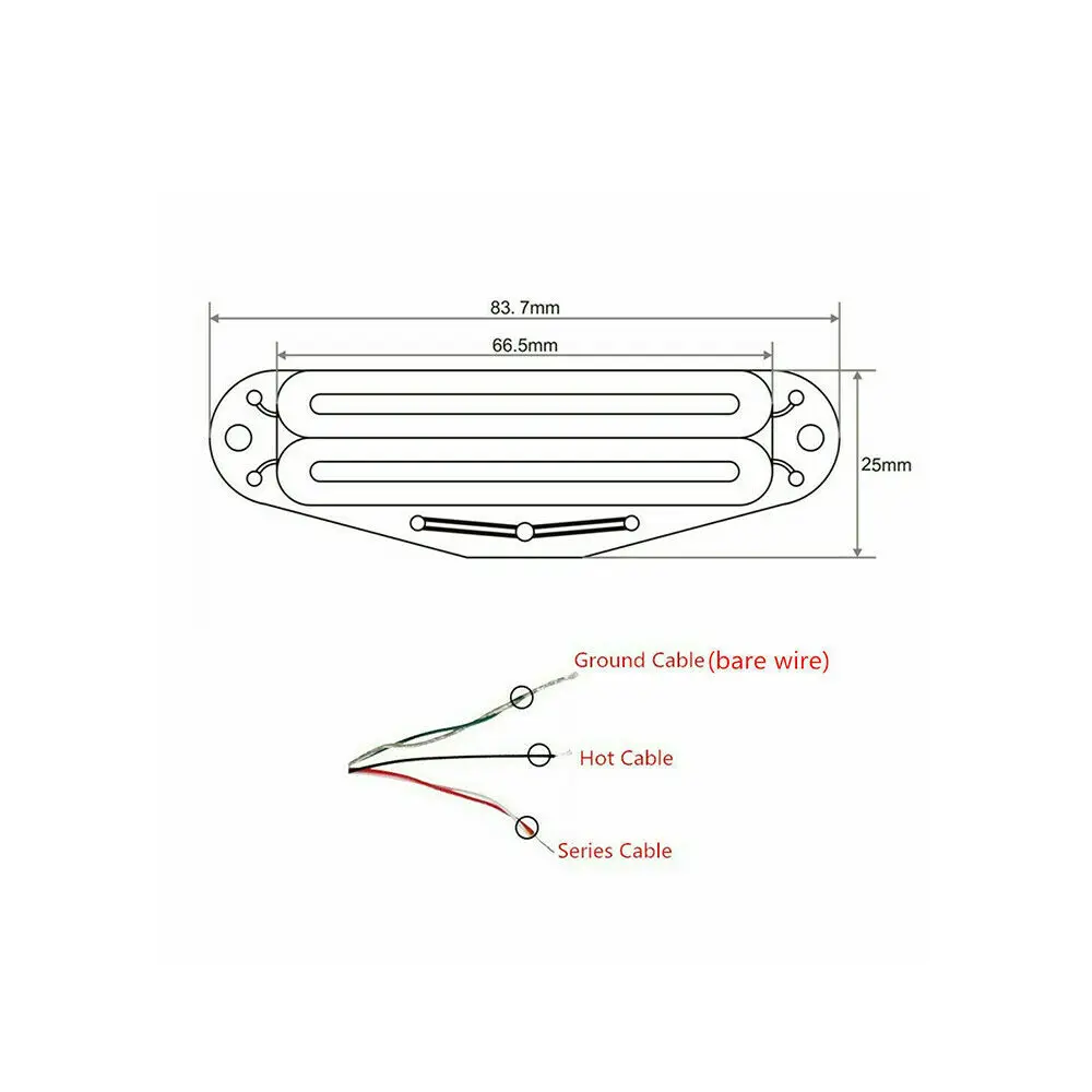 Set Dual Hot Rail Humbucker Pickup for ST Electric Guitar 7 Color