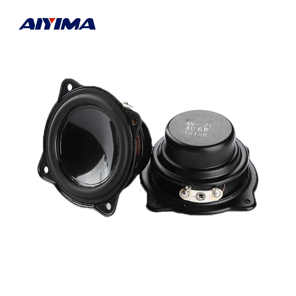 AIYIMA 2Pcs 1.87 Inch 4 ohm 6W Speakers Full Range HiFi Stereo Music Loudspeaker DIY Home Theater Power Amp Bass Small Speaker