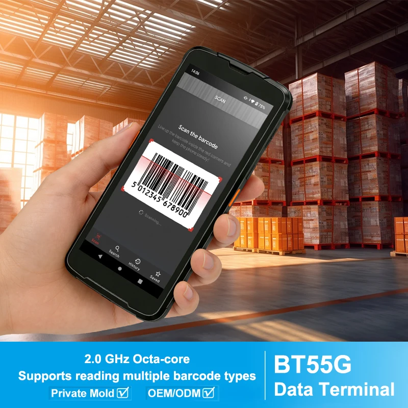 PDA 5.5'' 4G Android 11 IP67 1D 2D Barcode Scanner GMS GPS Logistics Mobile Data Terminal Handheld Rugged PDAs