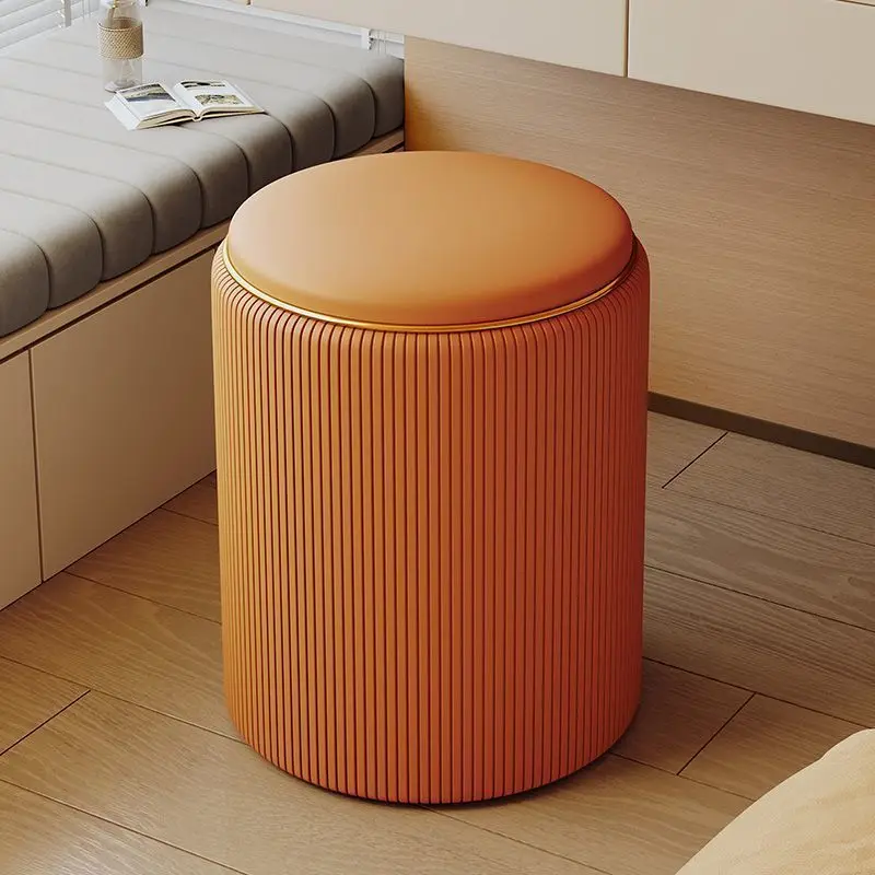 

Bedroom Furniture Storage makeup stool luxury pulley small size dressing new solid wood medieval low round stool