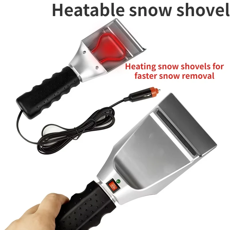 12V Winter Electric Heater Car Ice Scraper Windshield Glass Snow Shovel Removal Defrost Cleaning Tool Heat Snow Scraper 2026