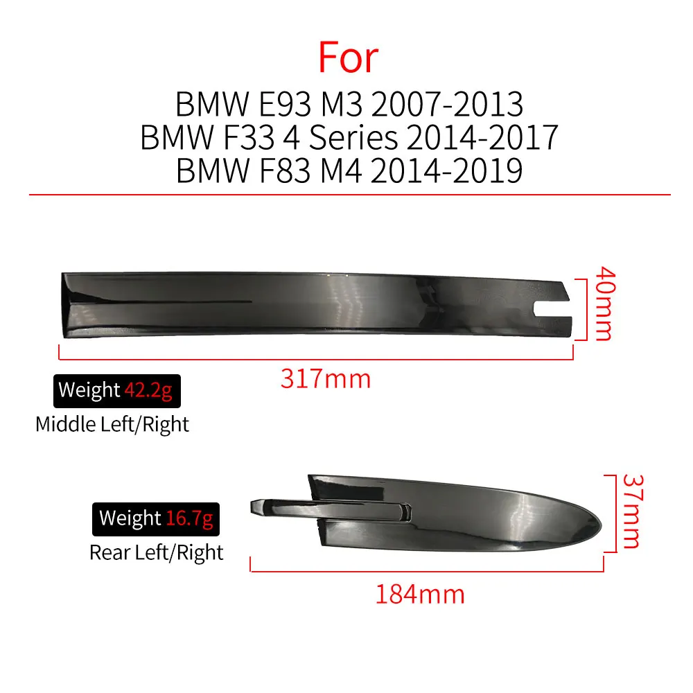 For BMW E93 F33 F83 Car Left / Right Hinge Covers Roof Convertible Trim strip Accessory For BMW M3 M4 4 Series 420 425 430