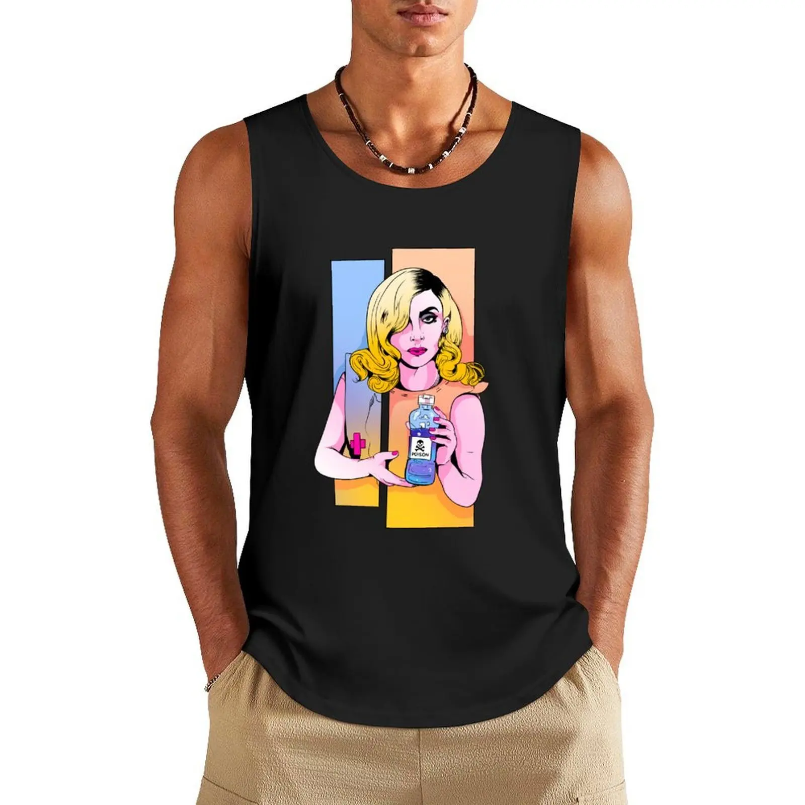 

Lady Gaga - Telephone Merch - original illustration Tank Top sexy clothes men Vest Men's summer clothes