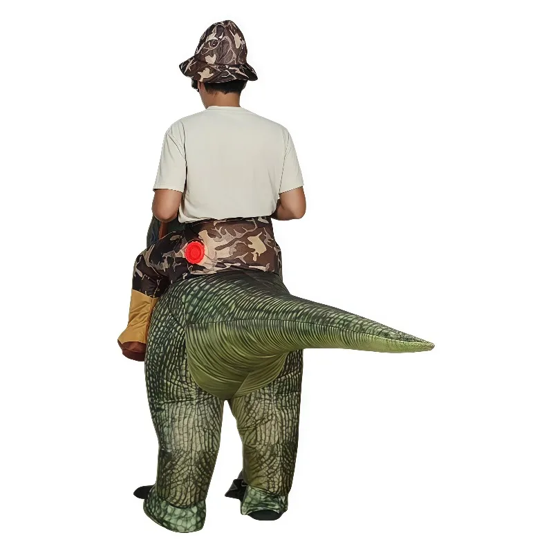 زي ديناصور قابل للنفخ لركوب الخيل تيرانوصور ريكس، فستان ممتع لحفلات الهالوين للبالغين، ألوان وأحجام متعددة #2