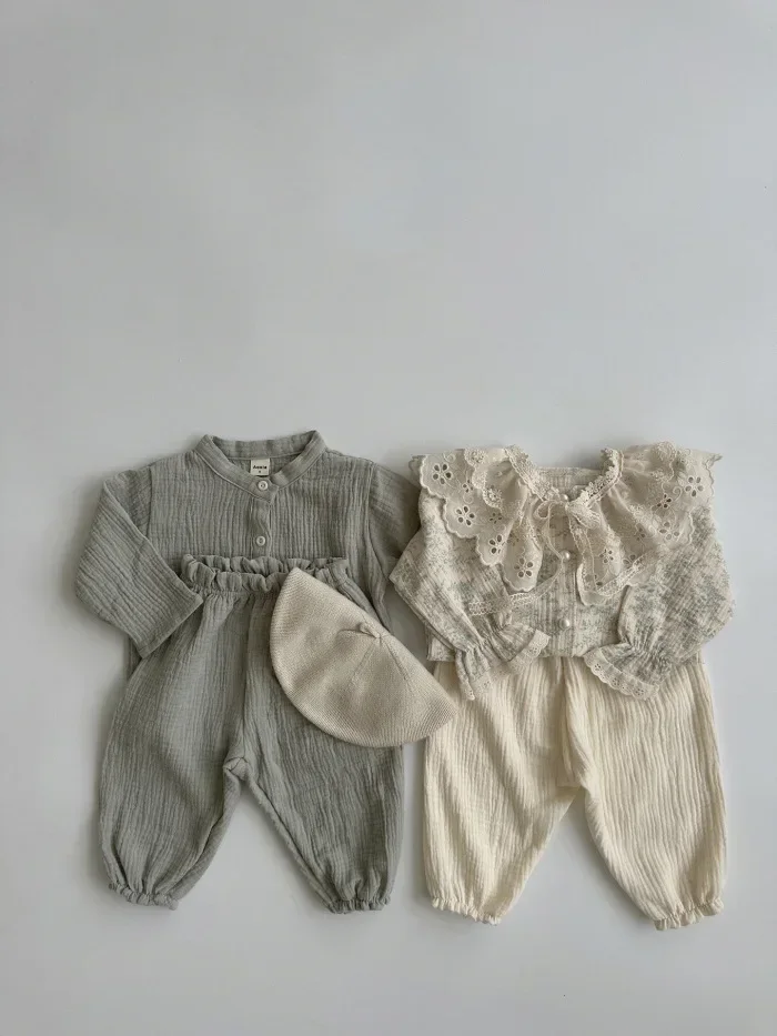 Bio-Baumwoll-Musselin-Hosen für Babys, süße Capri-Hosen mit Muster, weiche, leichte Hosen für Neugeborene und Kleinkinder, für alle Jahreszeiten. – Detail 29