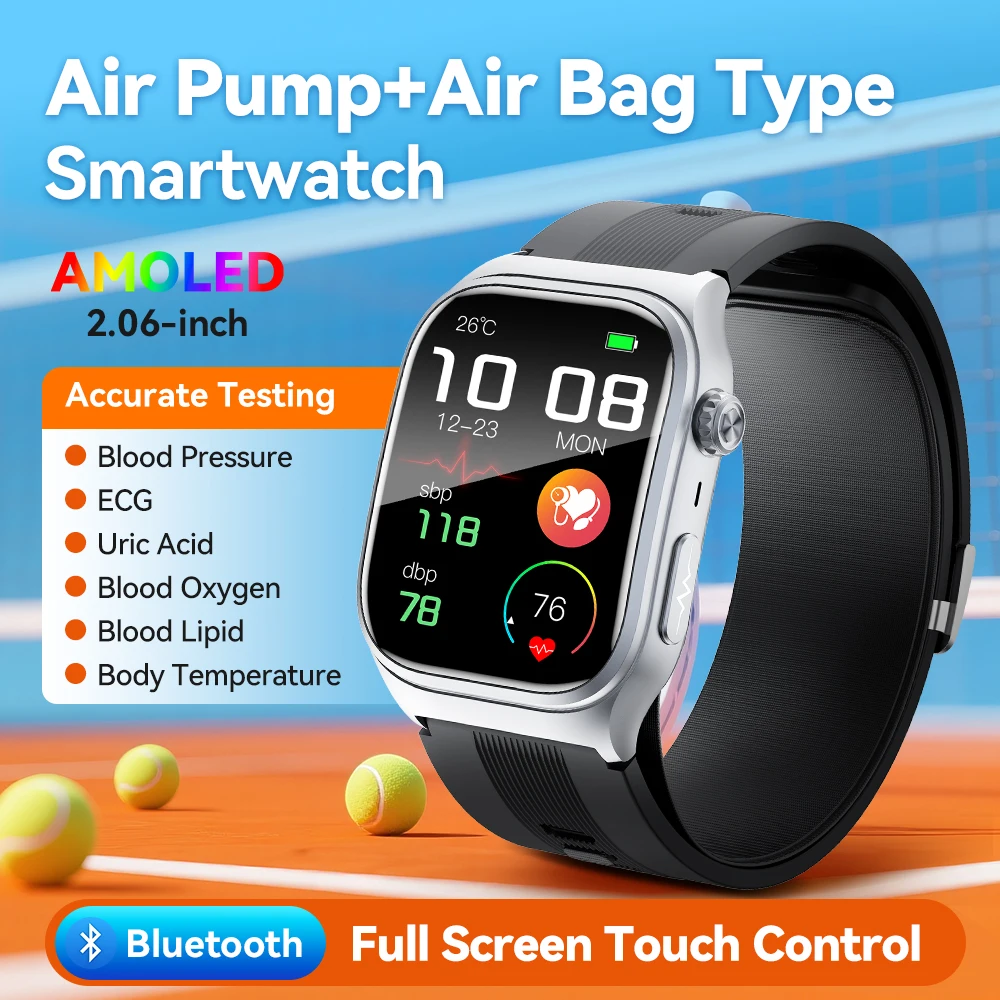

For HUAWEI 2025 New Airbag Air Pump Smart Watch ECG PPG Blood Pressure Oxygen Heart Rate Sport Bracelets Fitness Answer Call NFC