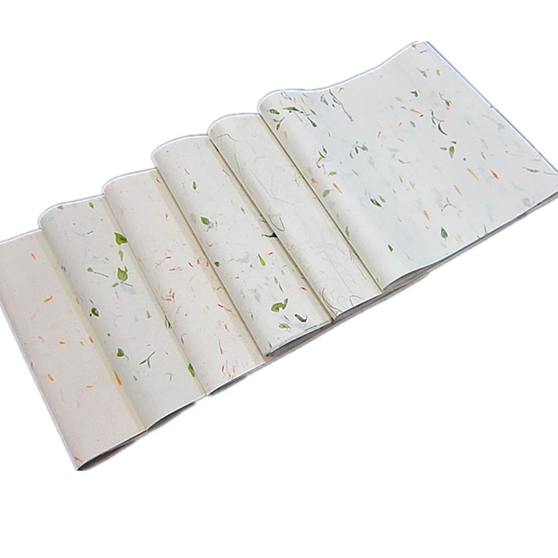 34*69cm Drawing Paper Chinese Calligraphy Rice Paper Yunlong Fiber Xuan Paper Half Ripe Papel Mulberry Sandalwood Rijstpapier