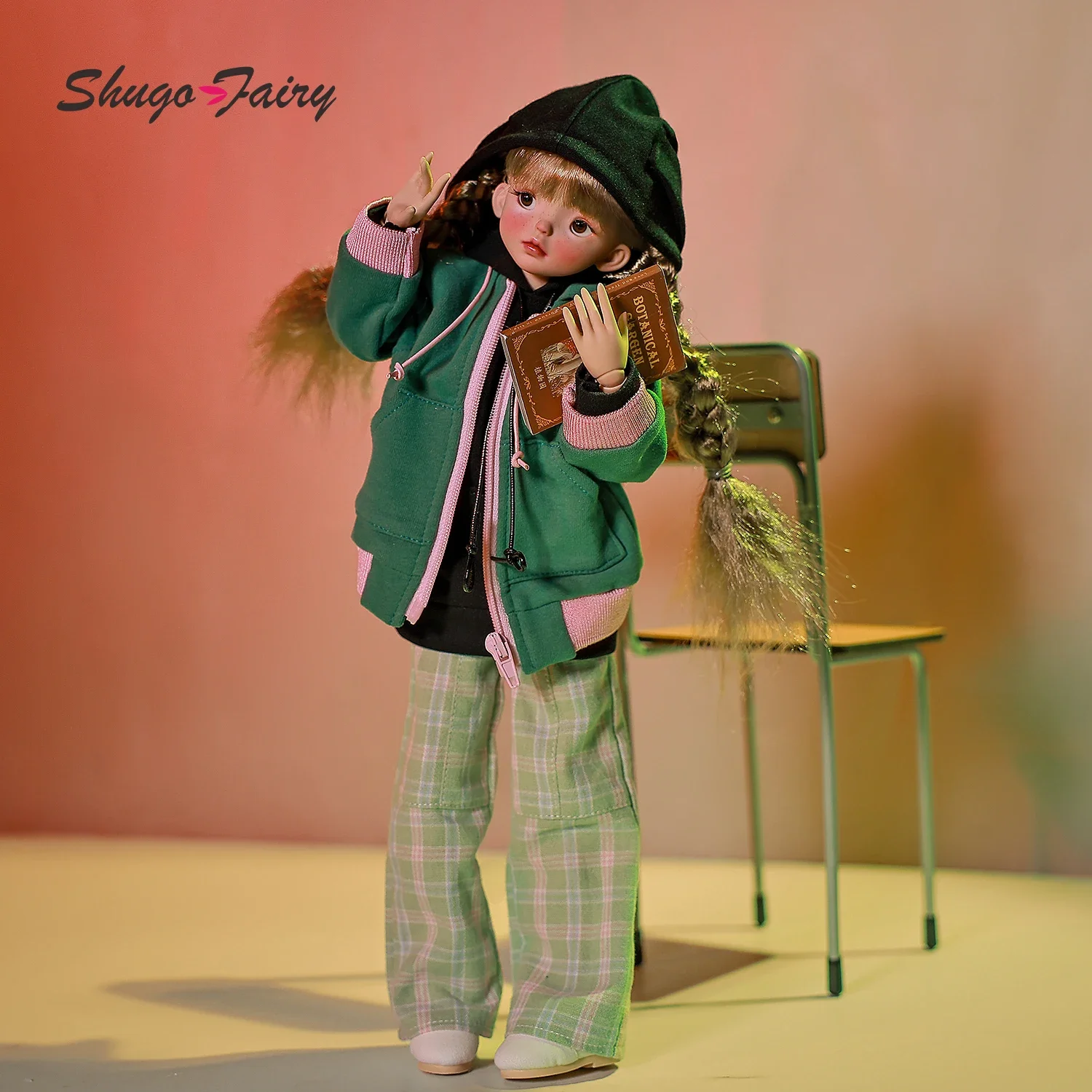 ShugaFairy قزوين 1/6 Bjd دمية OOTD في الخريف الفتيات آذان مستديرة هوديي اللعب مجموعة كاملة Bjd 1/6 دمى مشتركة