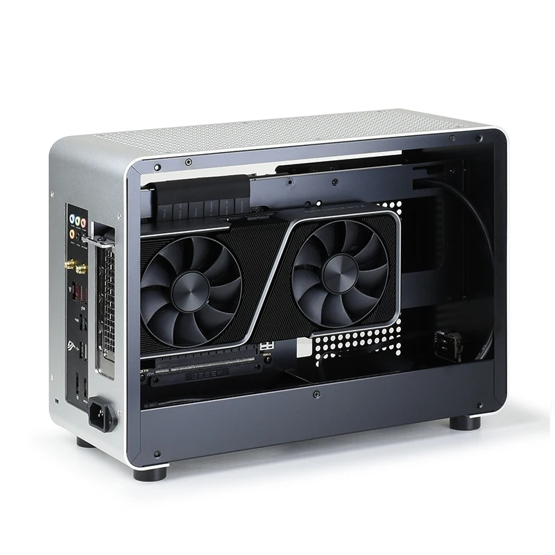 G1-SE All-aluminum Side-through A4 ITX Mini Case SFX Power Portable Host Air-cooled