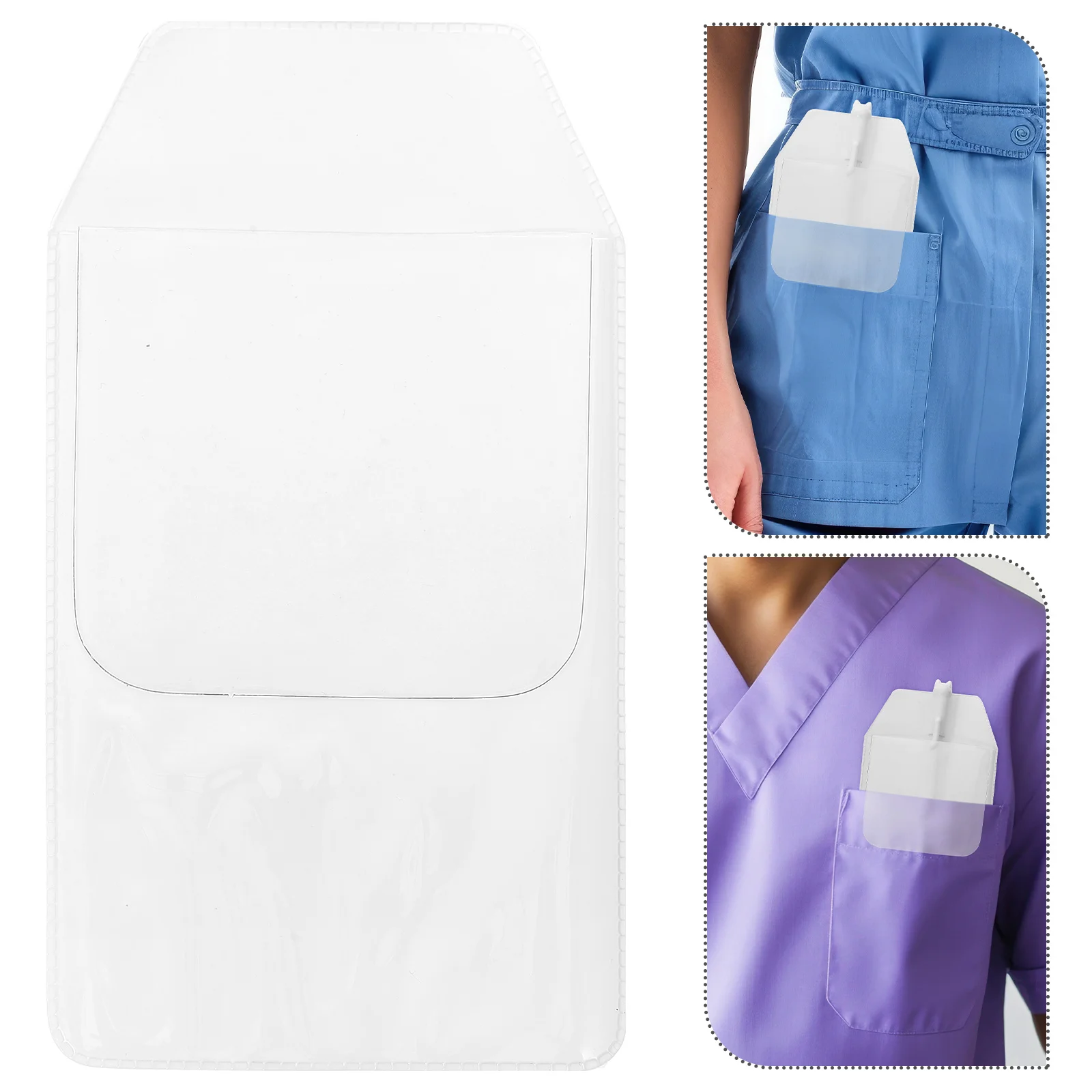 

5 Pcs PVC Pen Set Lab Coat Pocket Coats Medical Pouch Holder Pants Clear Shirt Protectors Cards