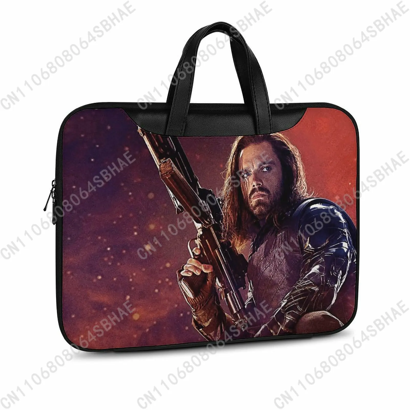 

Marvel Bucky Barnes Custom Leather Briefcase Men Woman Laptop Bag Business Retro Genuine Leather Computer Cosplay