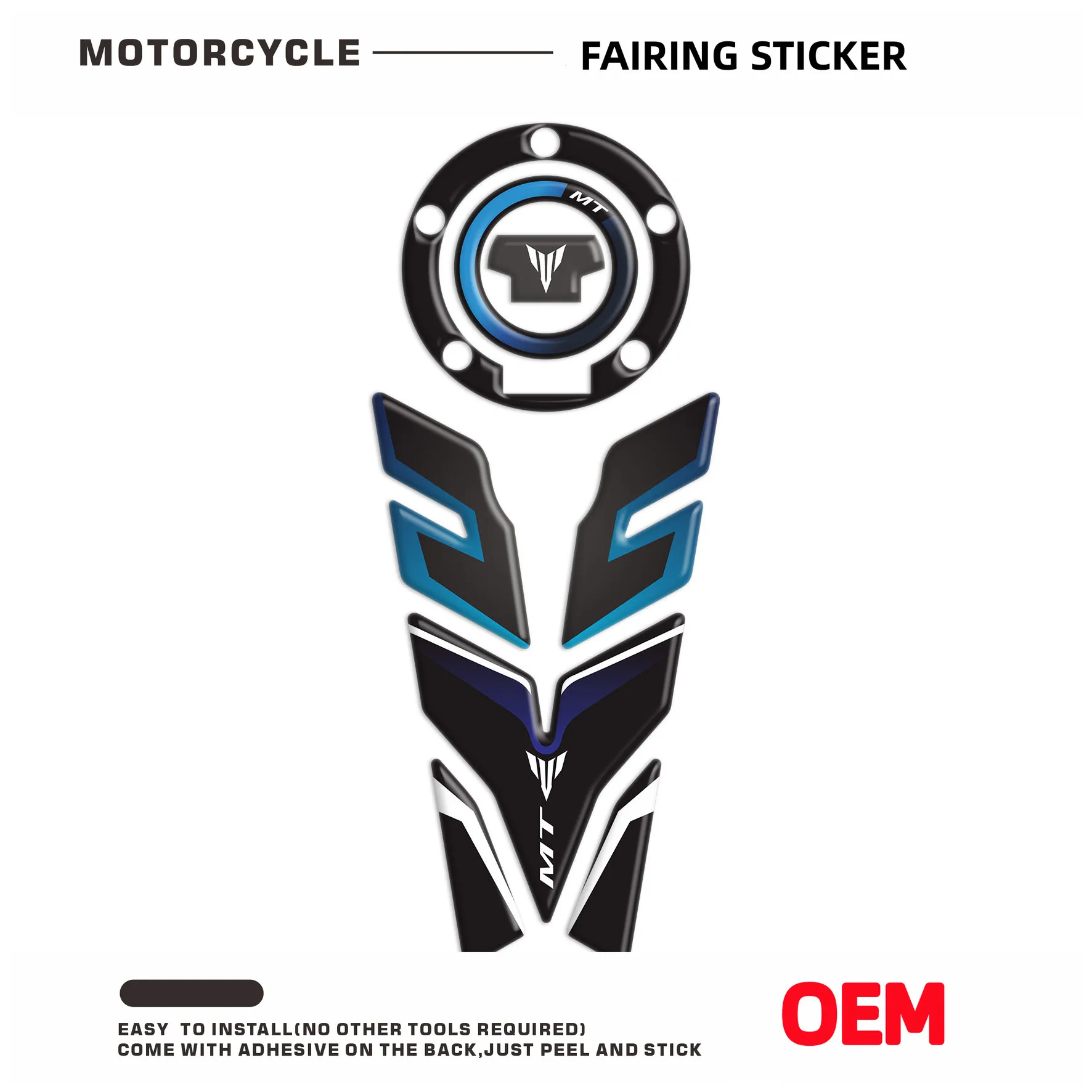 Reflective Vinyl Mt Logo Motorcycle Sticker For Yamaha Mt-03 Mt-07 Mt-09 Mt-10 MT 07 09 03 10 Decal