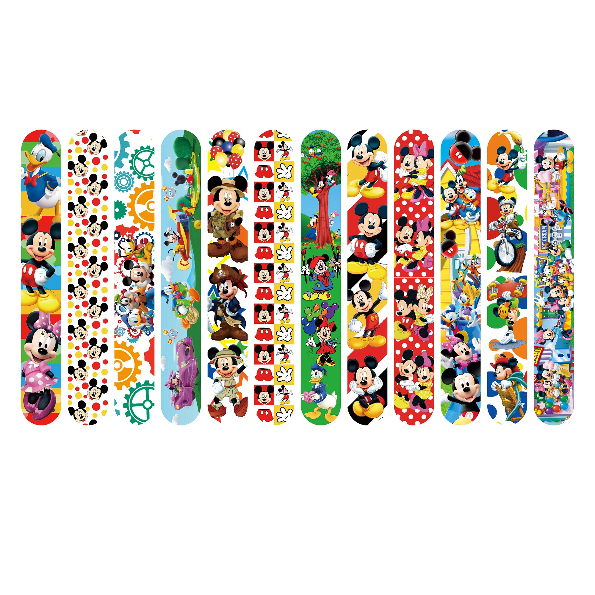 12/36 قطعة ميكي ماوس صفعة أساور حفلة لصالح ميني الأساور هدايا حفلة عيد ميلاد لوازم الفصول الدراسية المكافآت عيد الميلاد Sto #4