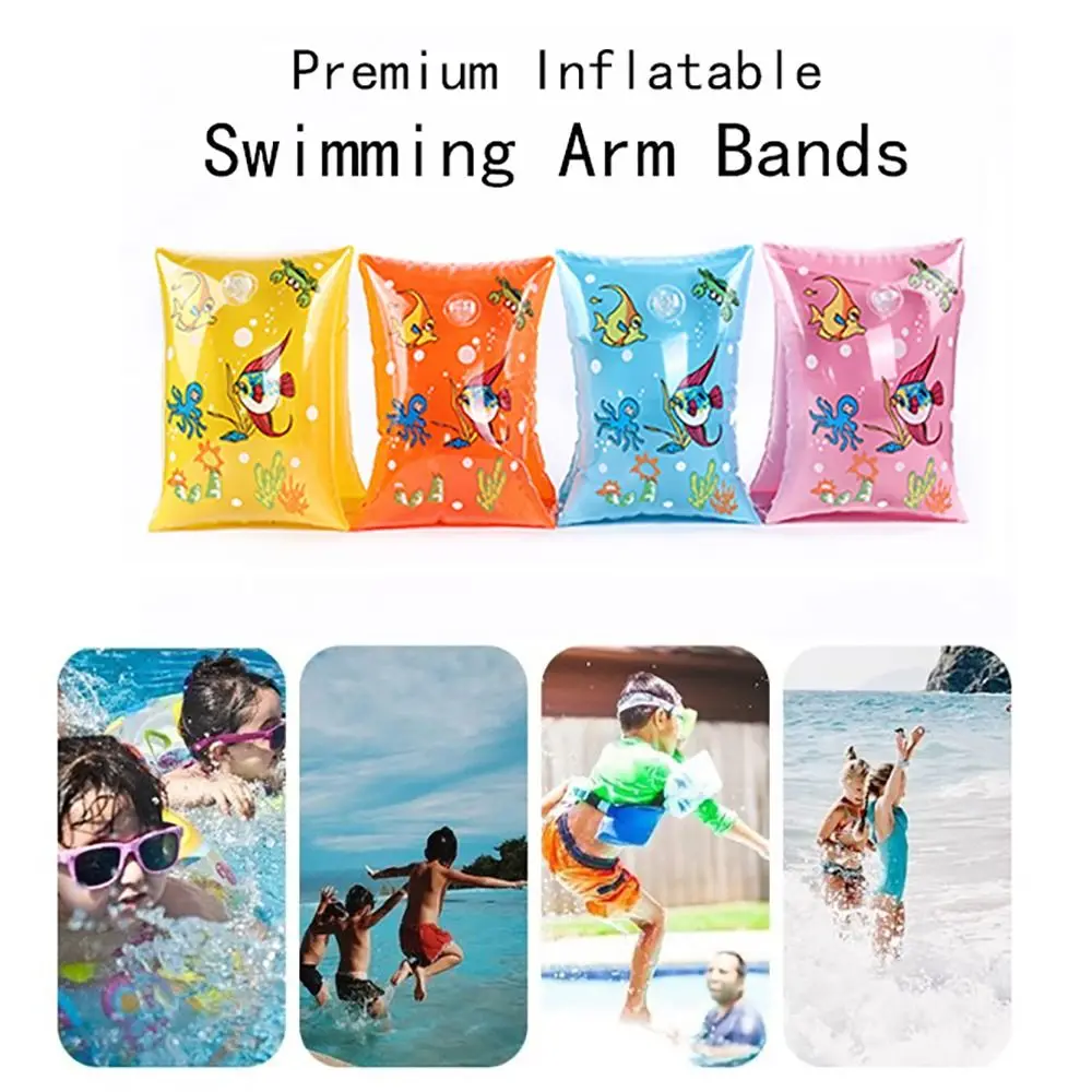 2x Thicken PVC Inflatable Arm Bands Creative Sporting Goods Comfortable To Wear Float Bands Swim Accessory Kids Adults