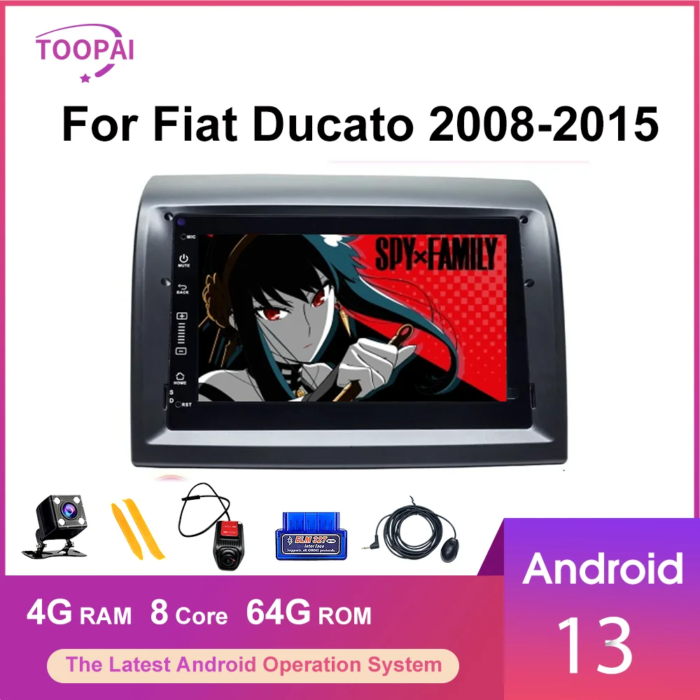 

TOOPAI 7" Android 10 Autoradio For Fiat Ducato 2008-2015 Citroen Jumper Peugeot GPS Navigation Car Multimedia Player Auto Radio