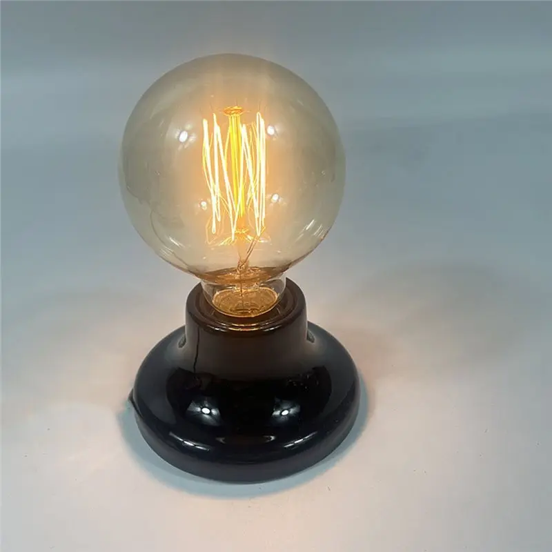 ABXF-Elegant For DIY Wall And Ceiling Lighting E27 Lamp Base In A Vintage Style Black
