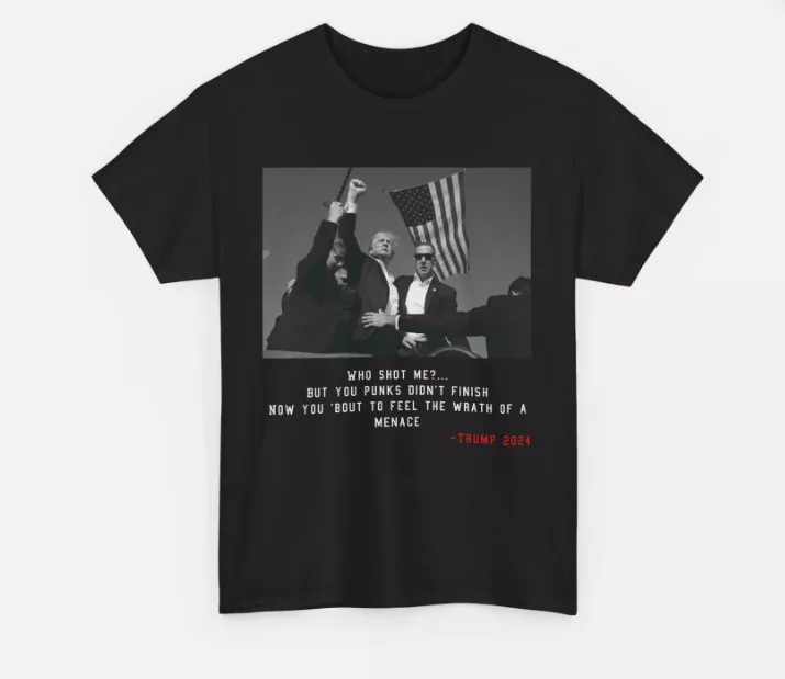 

TRUMP - WHO SHOT ME TEE T shirt - 2024 Assassination Attempt shirt,, new