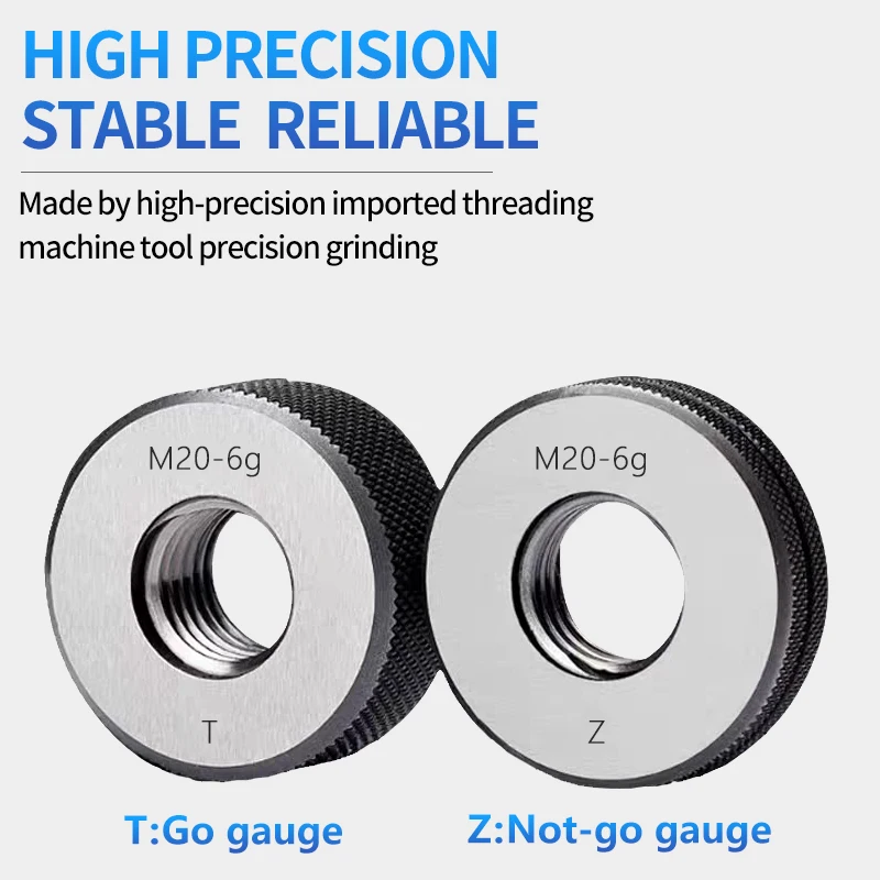 1SET 6g M63-M71 Metric Thread Ring Gauge Go And No-Go Gage Accuracy Precision External,Pitch Thread Test Tools