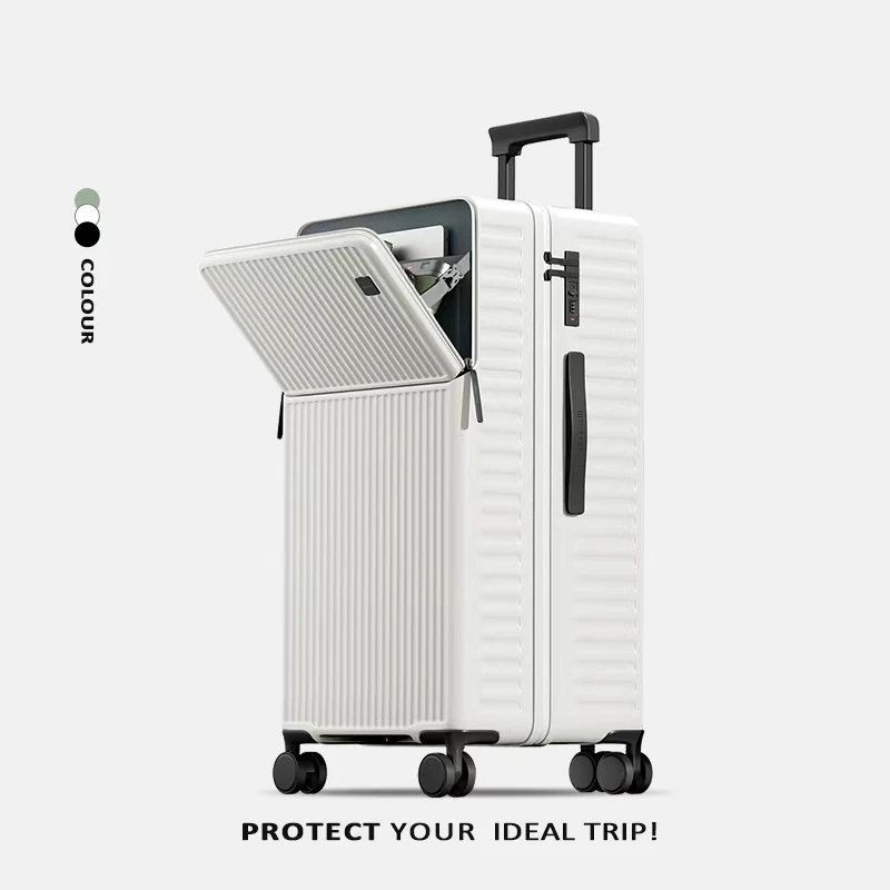 

Multi-functional Luggage Suitcase 30-inch Large Capacity Front-opening Trolley Case with Combination Lock 20-inch Cabin Suitcase