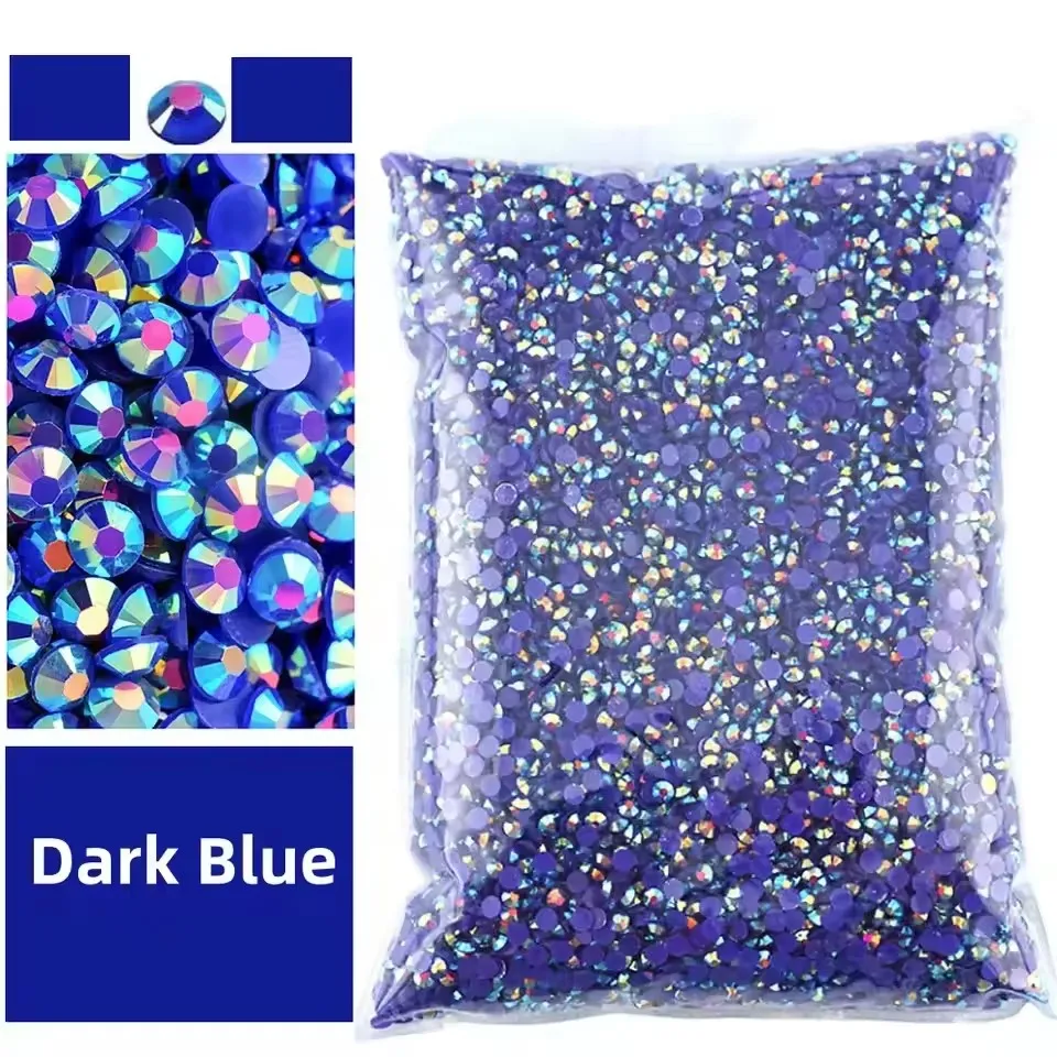 AB-Harz-Strass mit flacher Unterseite, Heißprägung, 2-6 mm, nicht thermosetzend, Jelly-Diamant, glitzernd, DIY-Bekleidungszubehör – Detail 8