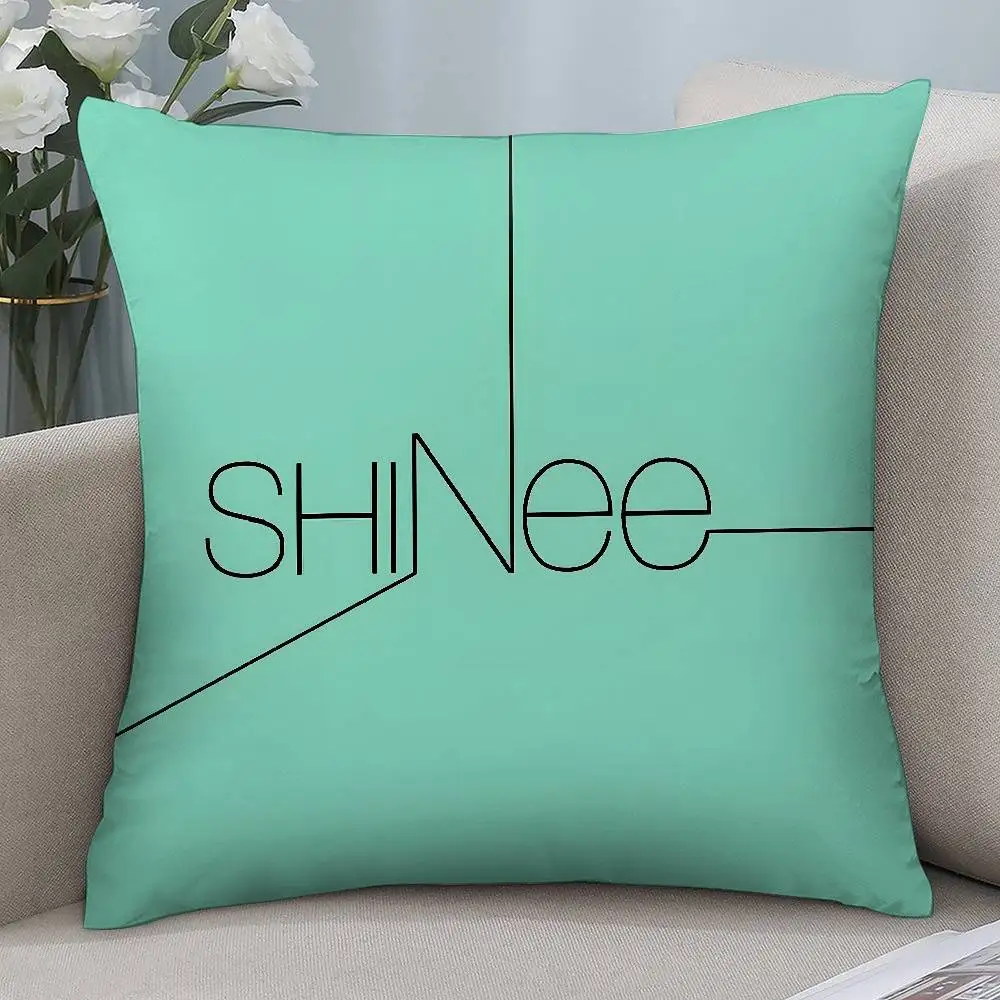 Kpop S-S-SHINee كيس وسادة قصير أفخم الوجهين طباعة مربع رمي وسادة تغطي وسادة ديكور المنزل أريكة #4
