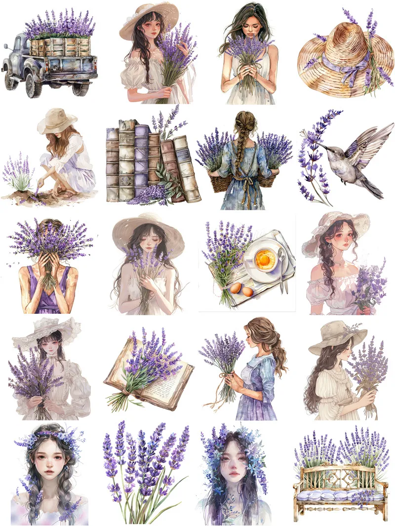 Lavendel Meisje Stickers Ambachten En Scrapbooking Stickers Kinderen Speelgoed Boek Decoratieve Sticker Diy Briefpapier