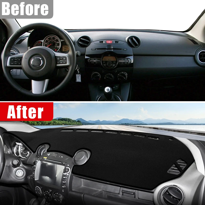 Car Accessories For Mazda 2 Mazda2 Demio 2007 2008 2009 2010 2011 2012 2013 2014 Dashboard Cover Avoid Light Mats Non-Slip Pad