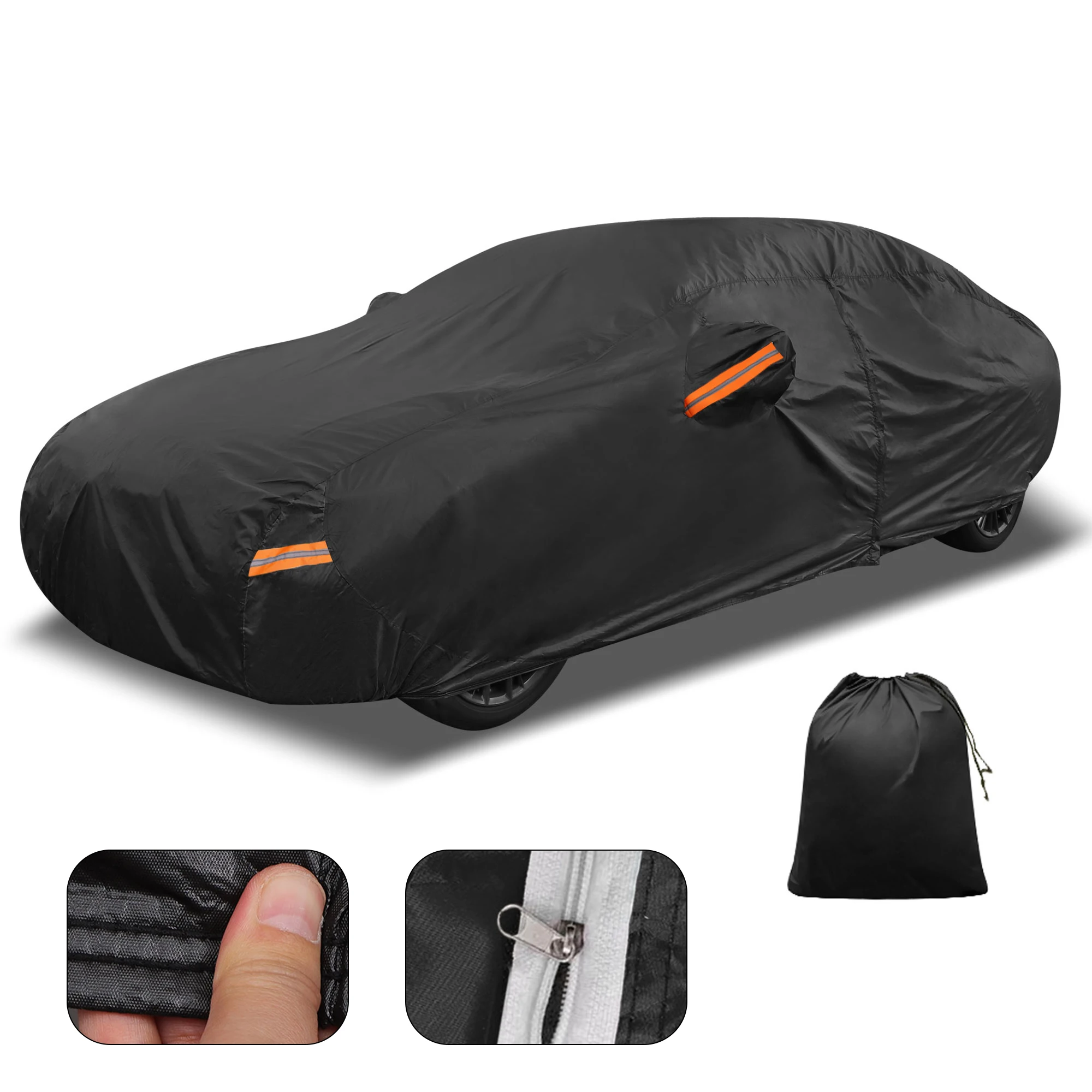 

Motoforti Car Cover Outdoor Waterproof Sun Rain Hail Protection with Left Side Door Zipper 210D-PU for Subaru BRZ