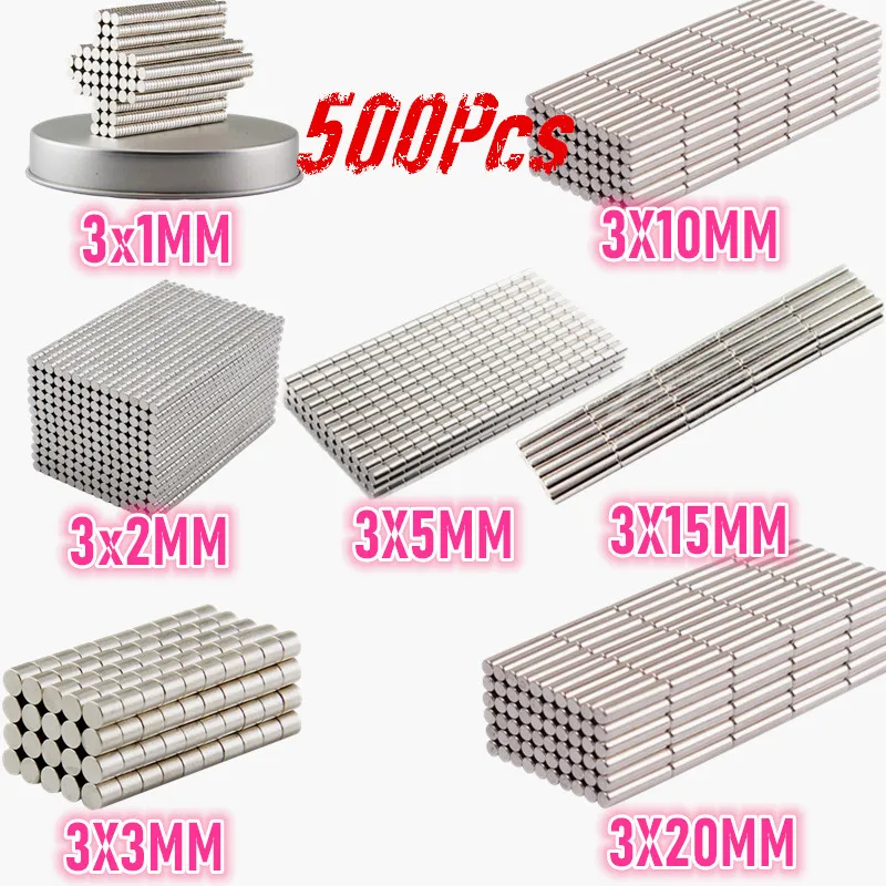 Zion Neodymium Magnet Magnetic Powerful Neodymium Magnets Strong Extras Magnets 500/1000pcs Super Strong Powerful Magnets 3x1