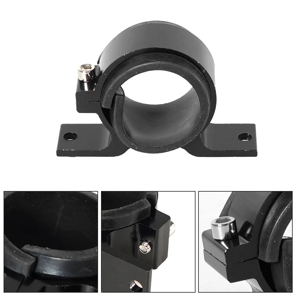 Fuel Filter Mounting Bracket 50mm Fuel Pump Clamp Bundle Holder with Rubber Inner Ring Universal Fuel Pump Bracket