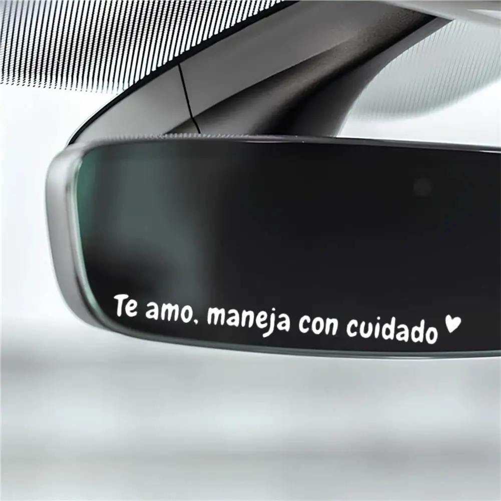Te Amo Maneja Con Cuidado Drive Safe Mirror Sticker Cute Car Stickers Rear View Mirror Sticker Valentines Day Gifts For Her C1M2
