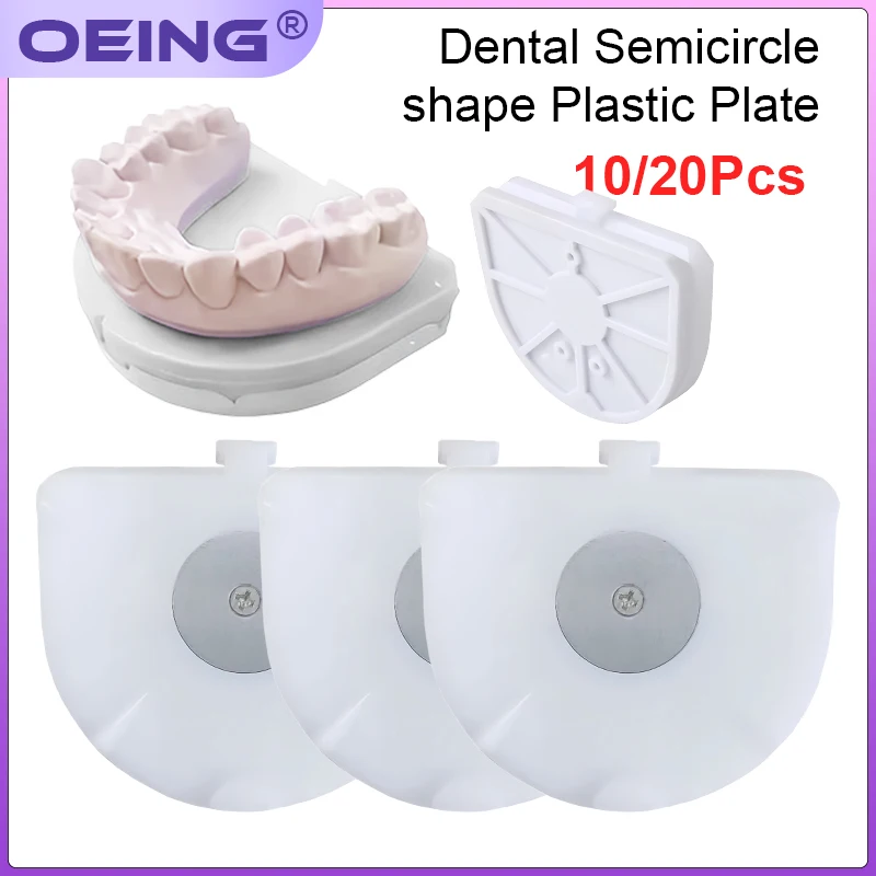 Dental Semicircular Tray Single Use with Metal Magnetic Base Specifically Designed for Dental Laboratory Master Plates