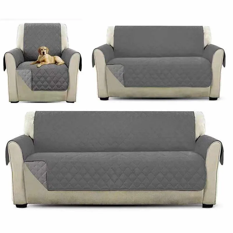 Sofa Cover 1/2/3 Seater Quilted Anti-wear Sofa Covers For Dogs Pets Kids Anti-Slip Couch Recliner Slipcovers Armchair Protector