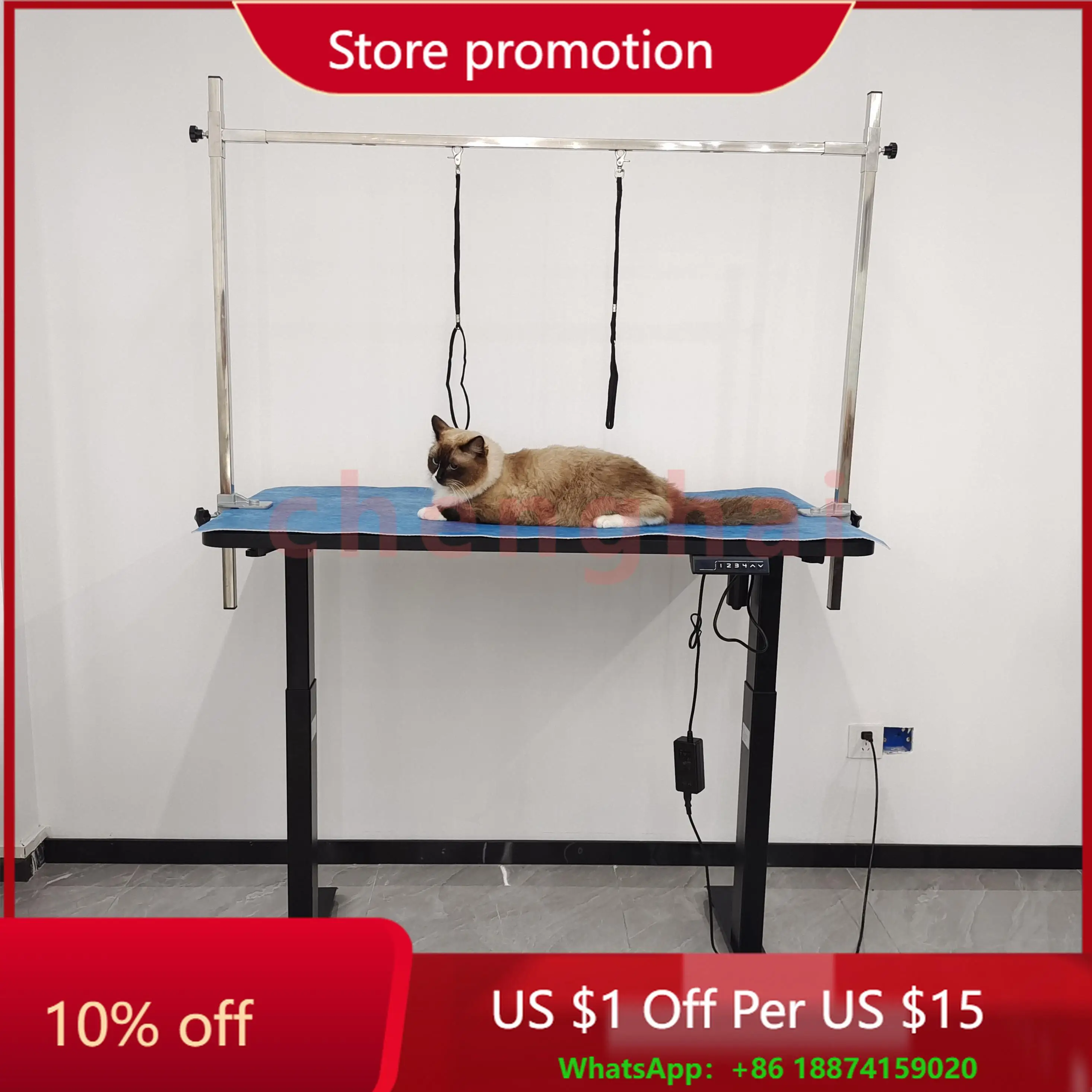 Electric Lifting Height Adjustable Dog Pet Grooming Table Sharing Table for big dog small cat