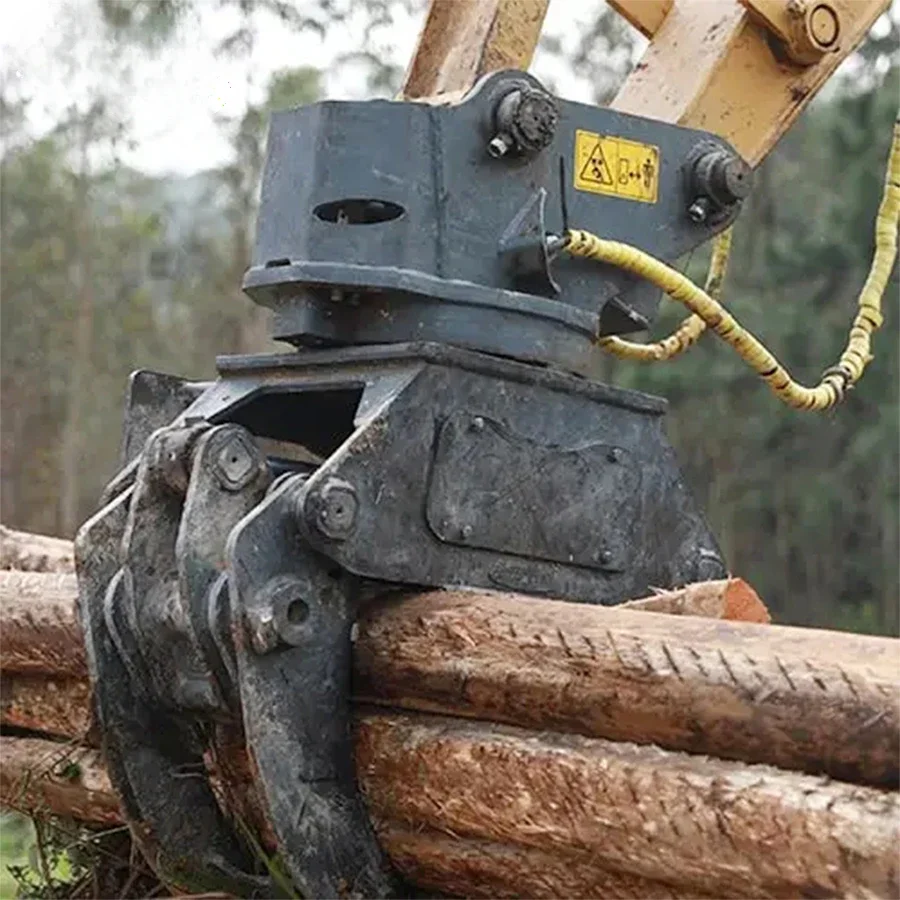 Hydraulischer Rotator Stein Holz rotierender Holz greifer für Bagger Traktor lader Holzkran 3-Punkt-Anhängerkupplung Forst greifer