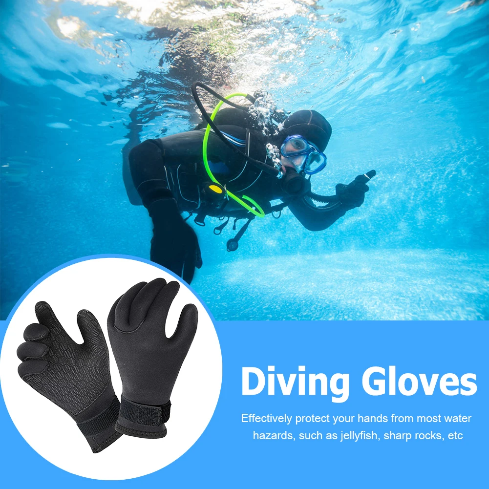 1 Pair 5mm Men Women Diving Gloves Non-slip Anti-scratch Mittens Diving Equipment For Snorkeling Paddling Surfing Drop shipping