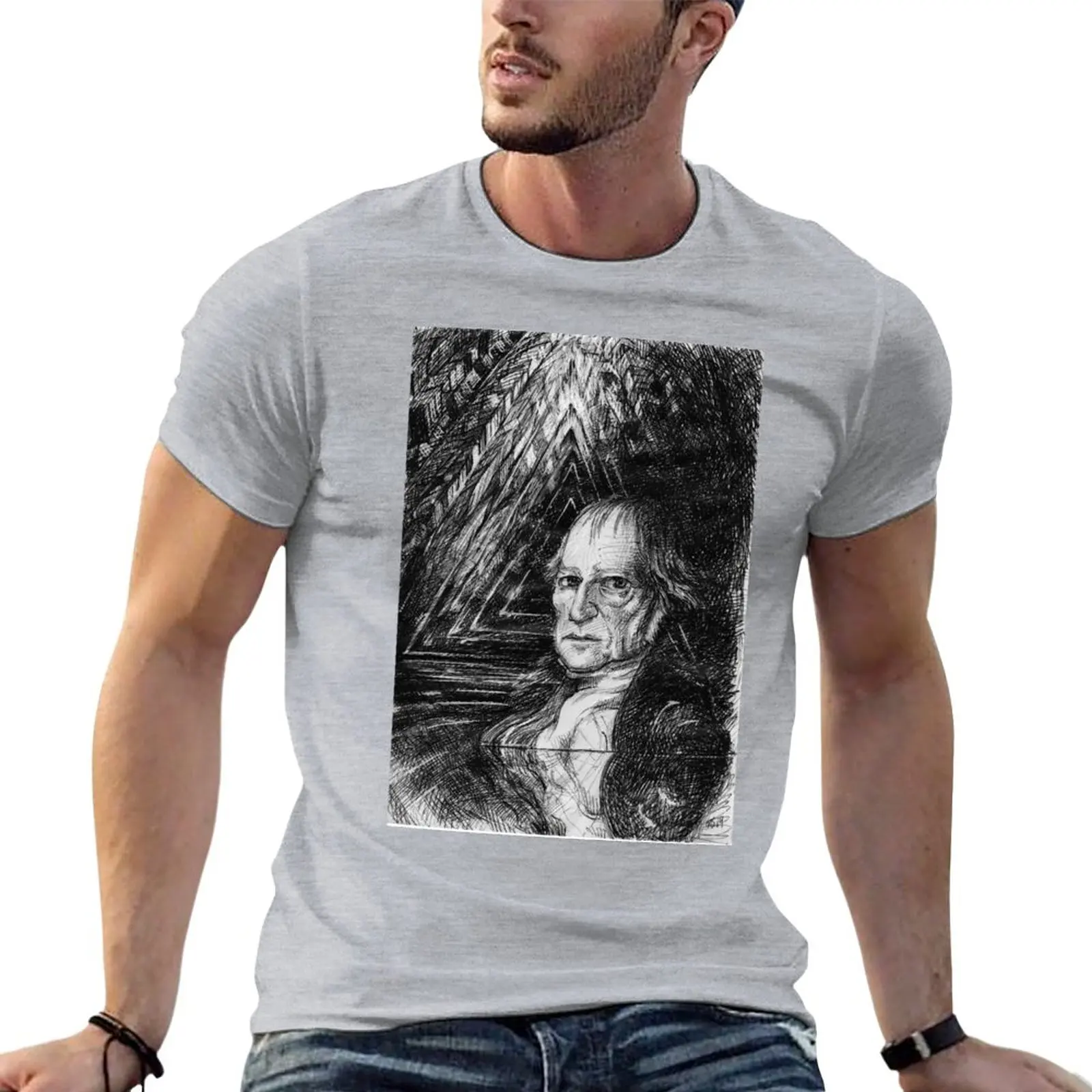 New HEGEL T-Shirt customized t shirts graphic t shirt Short sleeve tee Oversized t-shirt mens graphic t-shirts big and tall