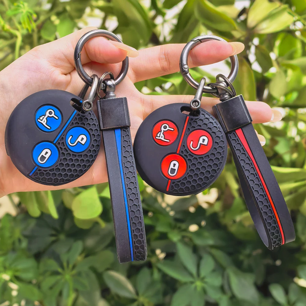 3 Buttons Silicone Remote Key Shell Fob Car Case For Mercedes Benz SMART Fortwo 450 Forfour Roadster City-Coupe Car Styling