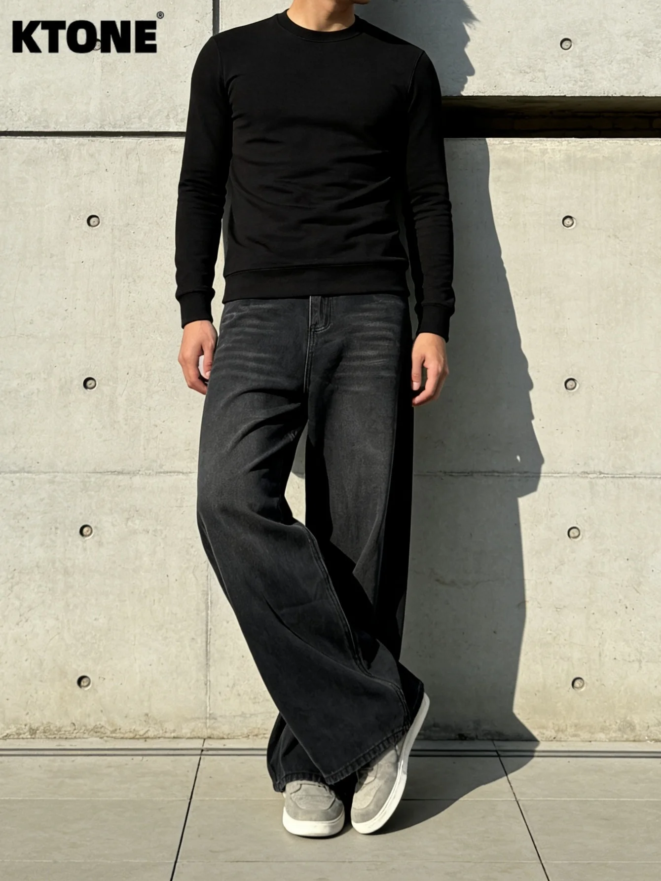 

Мужские широкие джинсы, всесезонный стиль, аксессуары в комплект не входят