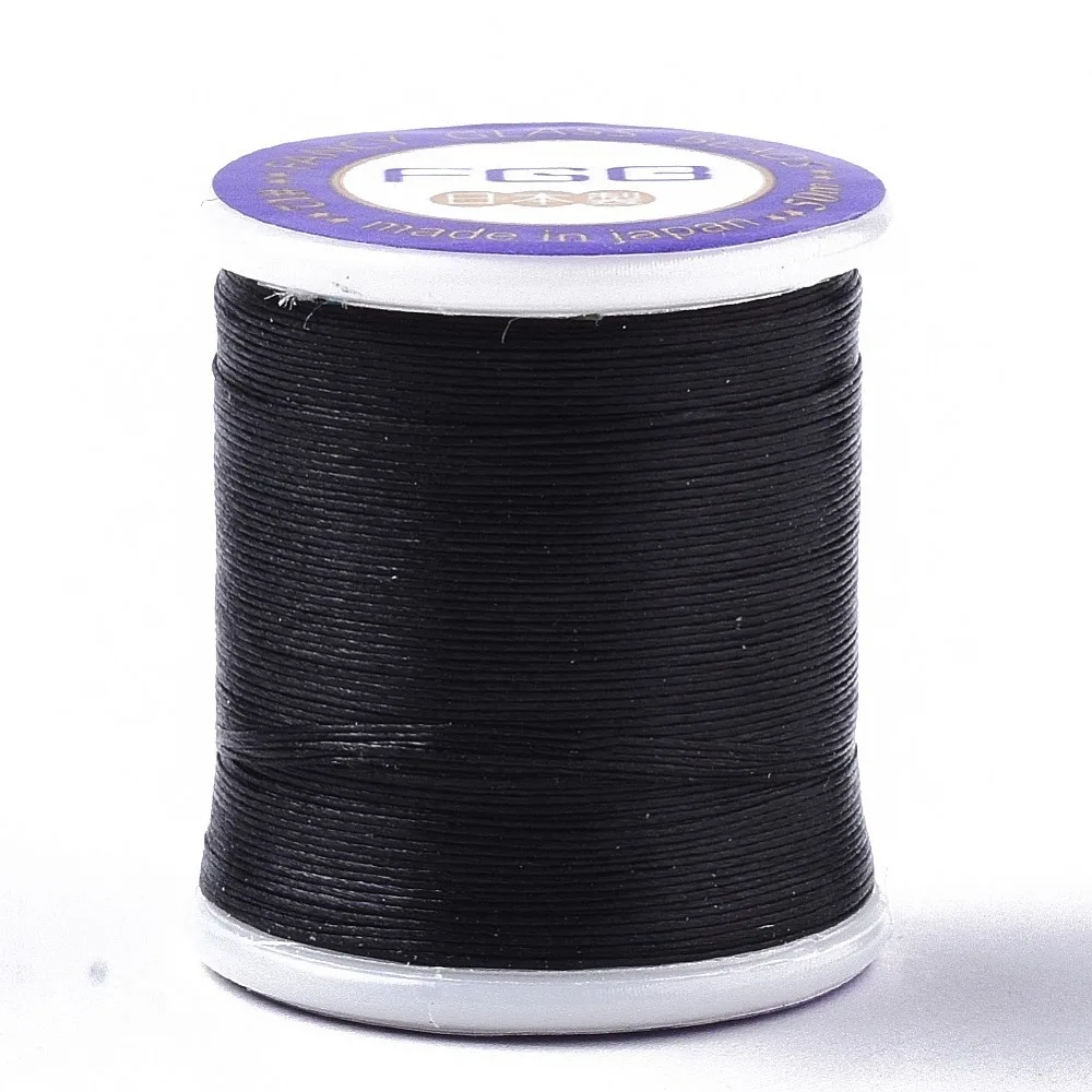 

1roll Nylon 66 Coated Beading Threads for Seed Beads Black 0.1mm 54.68 yards(50m)/roll