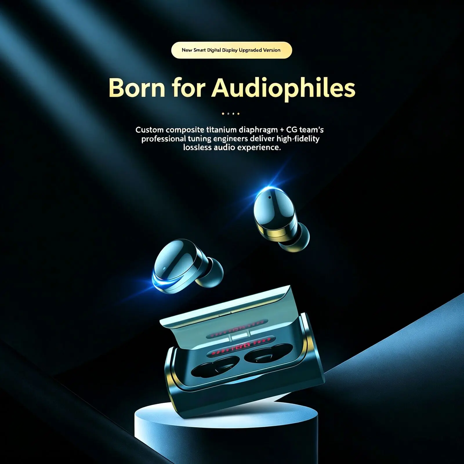 

In Ear Wireless Bluetooth 5.4 Headphones Power Bank 2 In 1 Noise Cancelling LED Digital Display 2000 mAh Ultra Long Battery Life