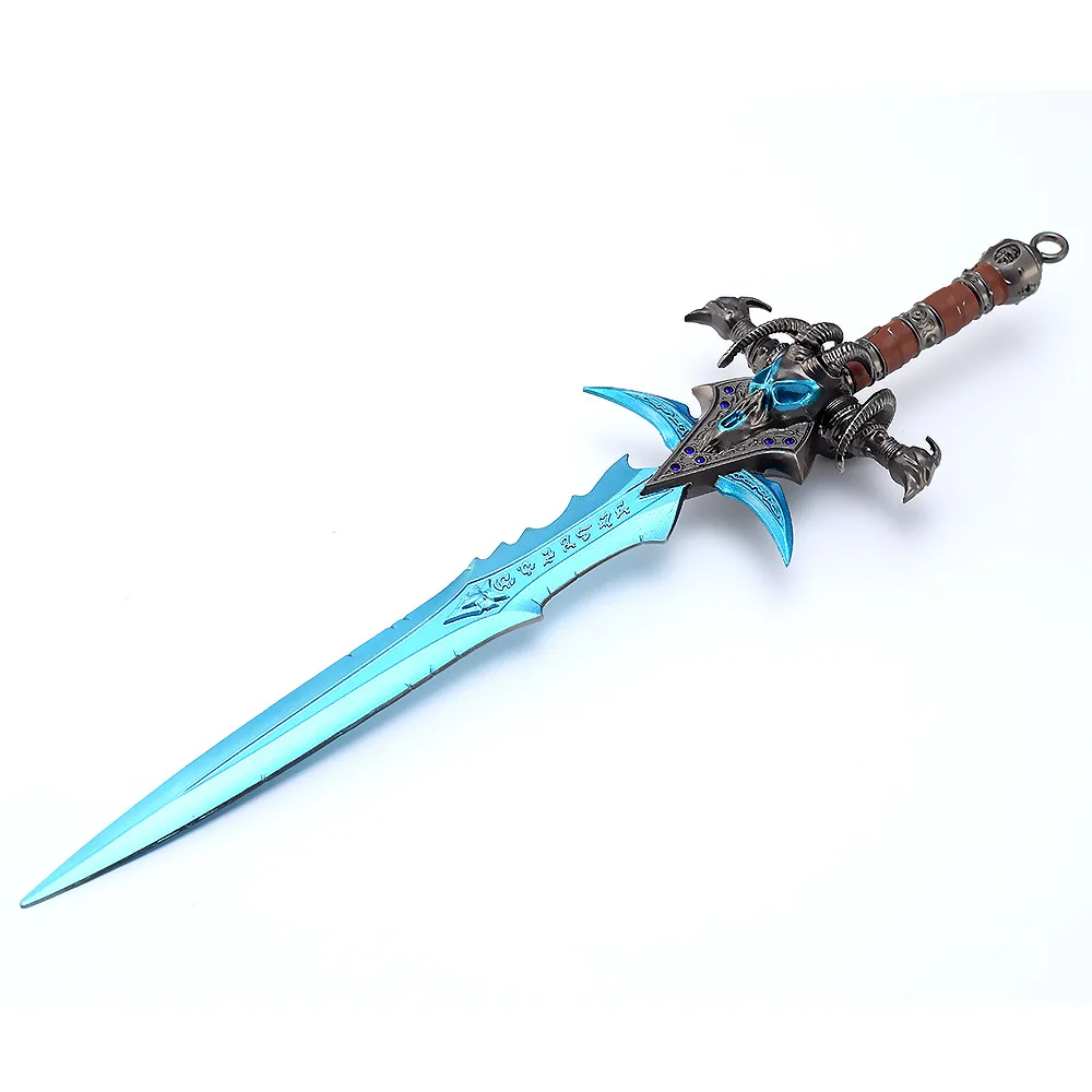 Open Fantasy World juego periférico Cos Prop ornamento Frost's Sorrow Blue Enchanted Edition 28cm armas totalmente metálicas modelo niño regalo