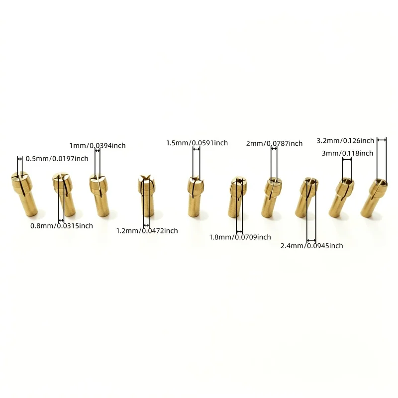 11Drill chuck set（Including10A chuck，Clamping hole diameter0.5-3.2mm）ConfigurationM7The nut is suitable for use with hand drills