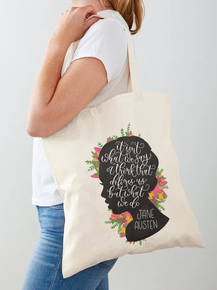 

Jane Austen Quote Tote Bag canvas bags hand bag ladies Big bag women Women's shopper
