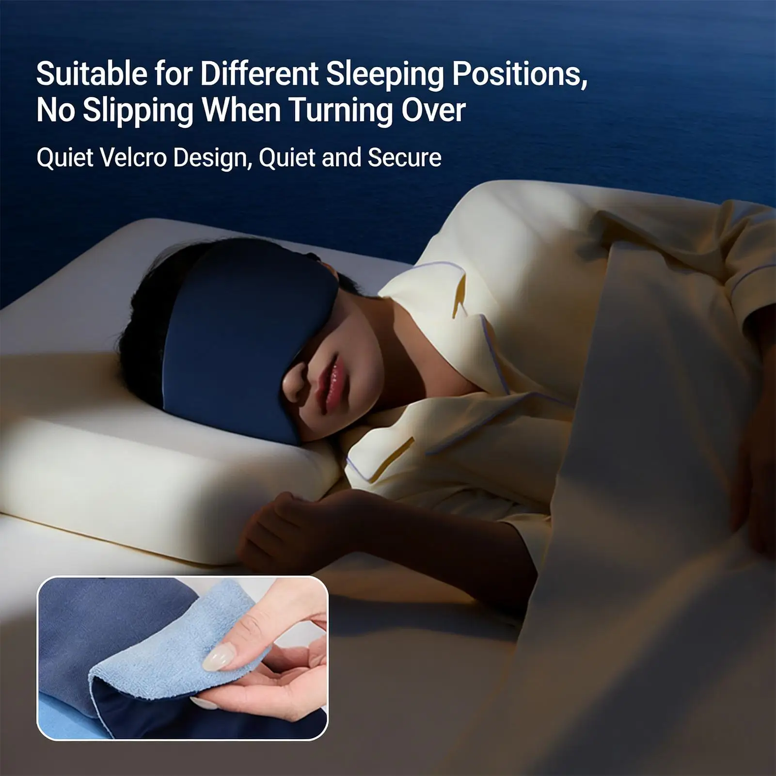 

Eye Covers for Sleeping Light Blocking Weighted Blindfold Double-Sided Eye Cover with Beads and Cotton Filling for Women Men